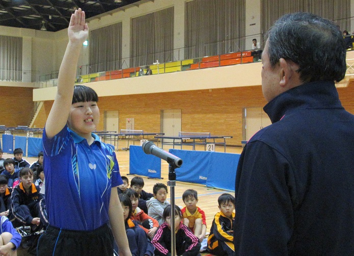 選手宣誓 髙津戸 正代(茂木中)