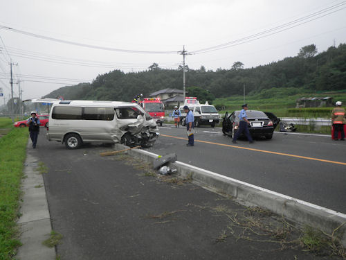 神井の交通事故現場の写真です