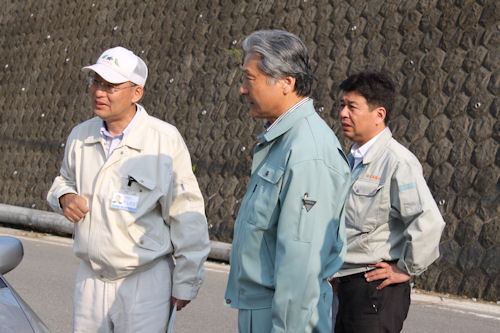 福田知事、山形議員や各関係者と共に被災地を視察