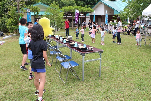 子どもたちと一緒にゆずも体操♪