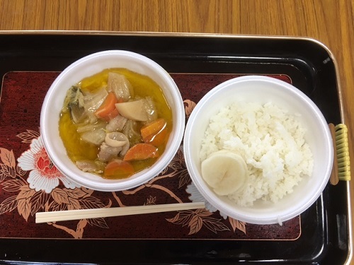 棚田米のご飯とけんちん汁