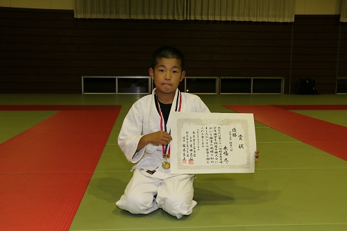 永嶋尽くん(第21回栃木県柔道少年団学年別選手権大会2連覇)