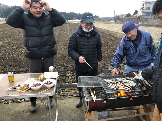 小山地区恒例のイノシシ肉とししゃも