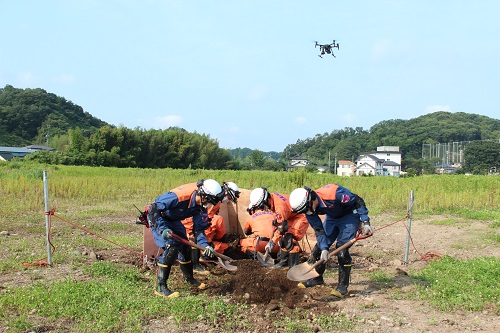 ドローンの赤外線カメラによる撮影