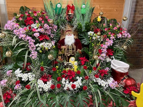 クリスマスの花飾り