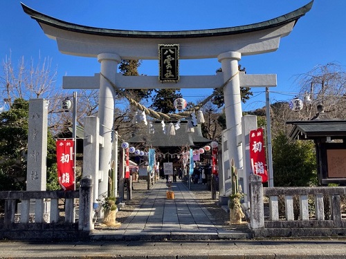 元日の八雲神社、快晴