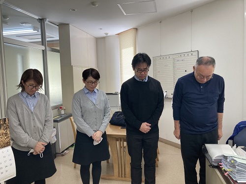 あの日を忘れてはならない（黙とう）