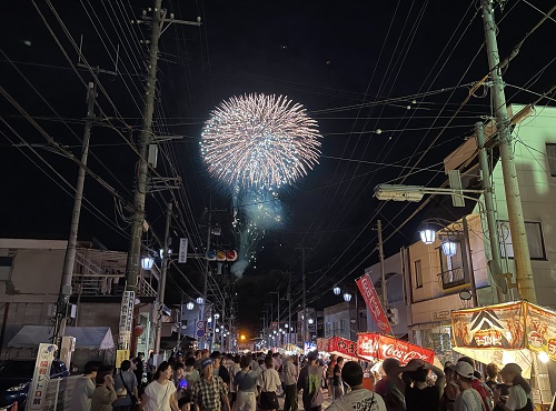 茂木の夜空を彩る花火