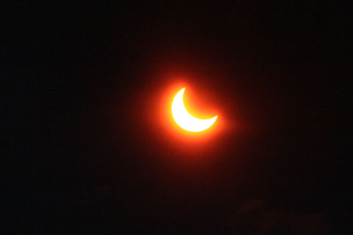 太陽が満ち欠けしてゆく様子をとらえました！