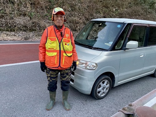 イノシシ駆除にご協力いただいている大塚さん