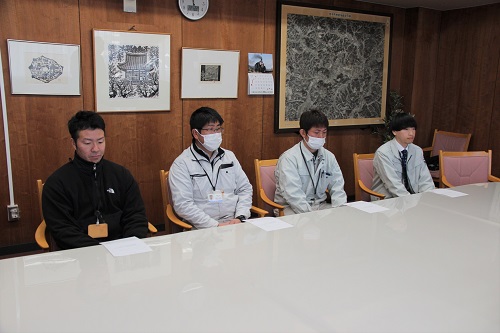 今回派遣する職員(1名出張中で不在)