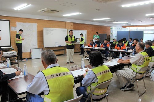 大雨の想定で訓練を行った
