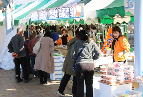茨城県大洗町直送の海産物がずらり