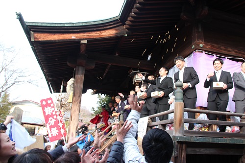 晴れ間も見え、無事に開催された節分祭