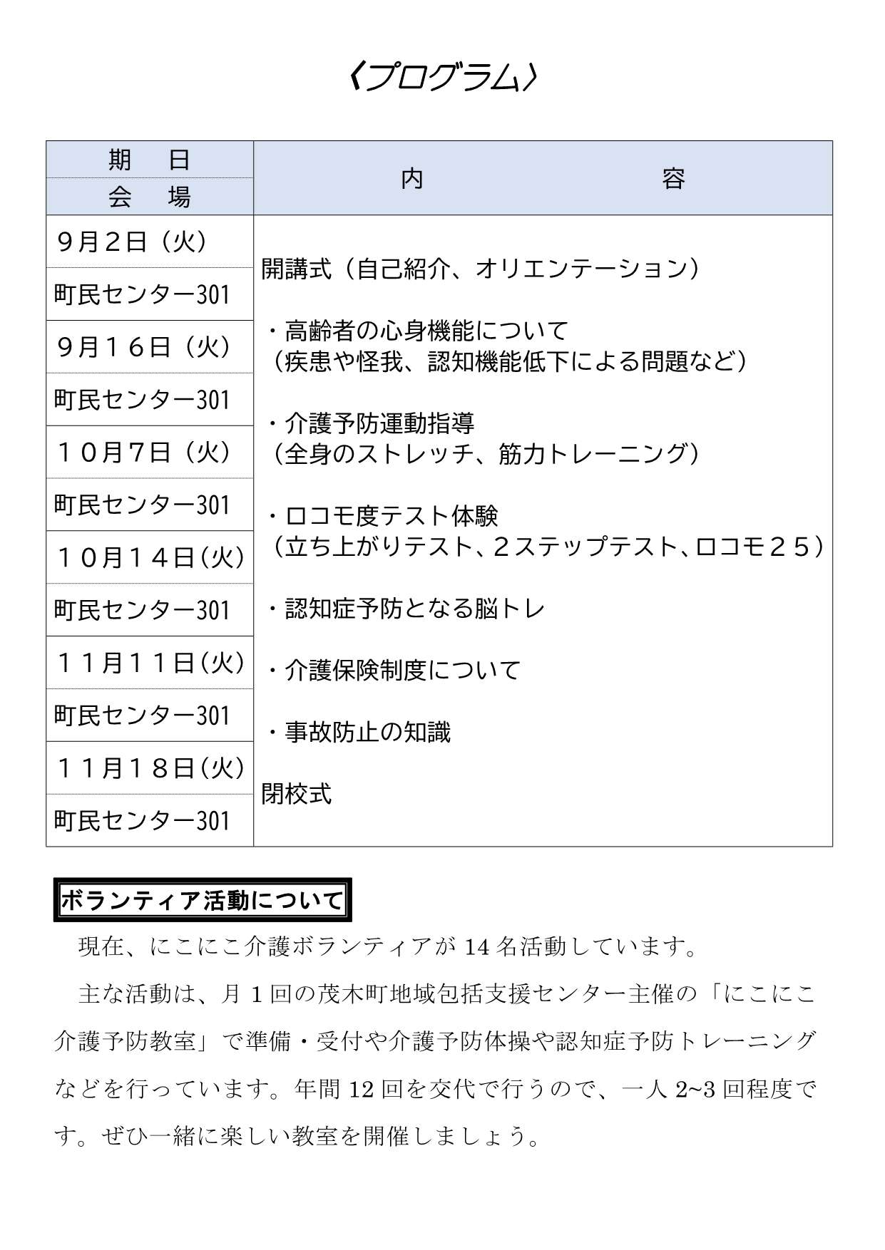 ボランティア裏