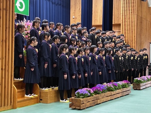 保護者への感謝を込めた合唱