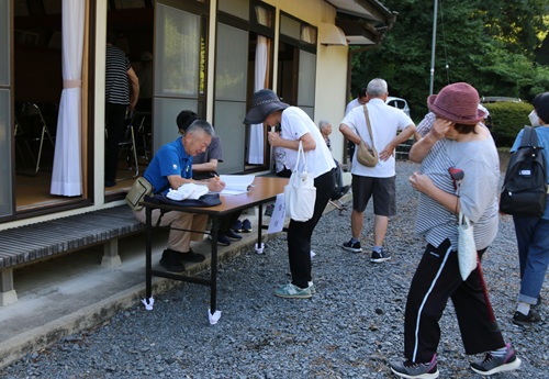 行政区による避難訓練（坂井下公民館）