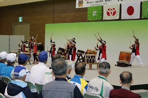 茂木町民体育館で行われた選手歓迎オープニング