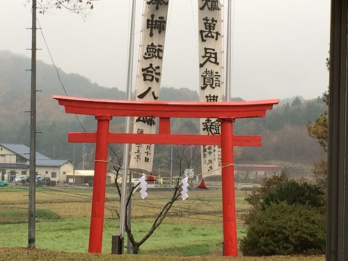 田の神神社の美しい鳥居