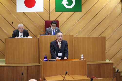 議会初日　町政に対する一般質問