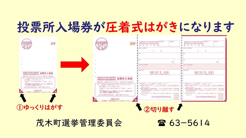 投票所入場券圧着式はがき